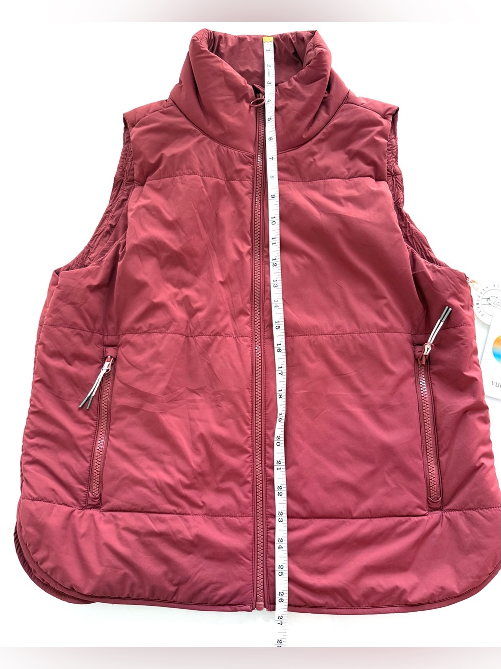 Vuori Canyon Insulated Vest Cerise red brown NWT Size M Lightweight Puffer - Picture 5 of 9